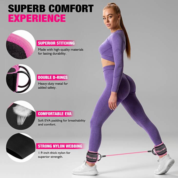 Women’s Booty Lift Ankle Bands with Cuffs – Glute & Hip Trainer - Image 5