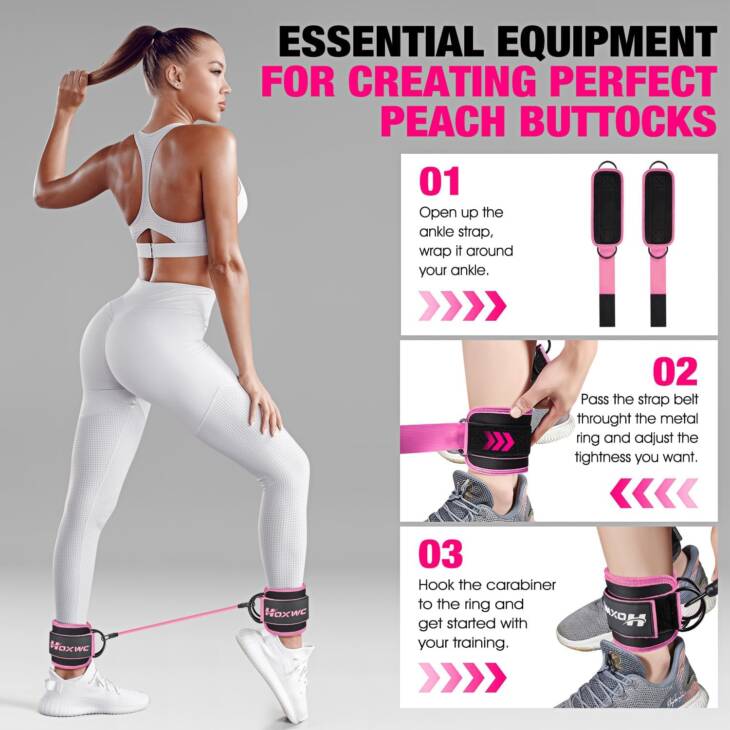 Women’s Booty Lift Ankle Bands with Cuffs – Glute & Hip Trainer - Image 4