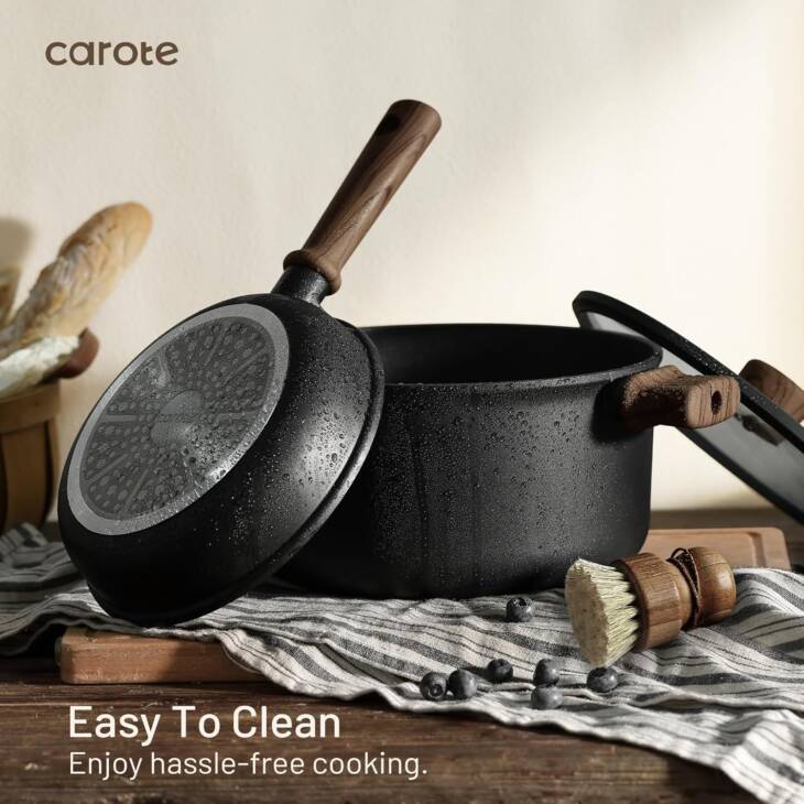 CAROTE Nonstick Pots and Pans Induction Cookware Set For Kitchen - Image 5