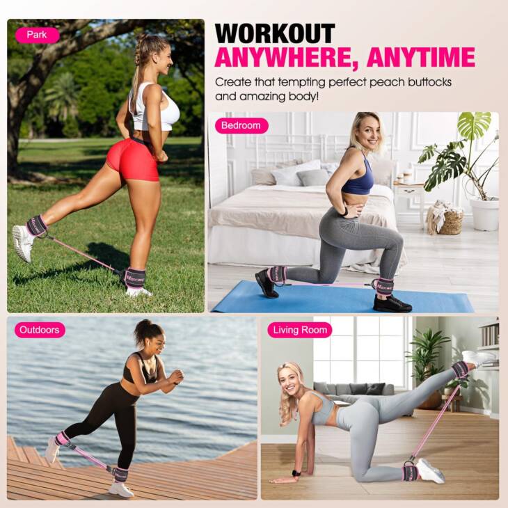 Women’s Booty Lift Ankle Bands with Cuffs – Glute & Hip Trainer - Image 3
