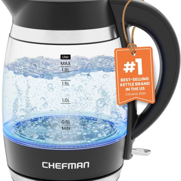 Chefman Electric Kettle, 1.8L 1500W